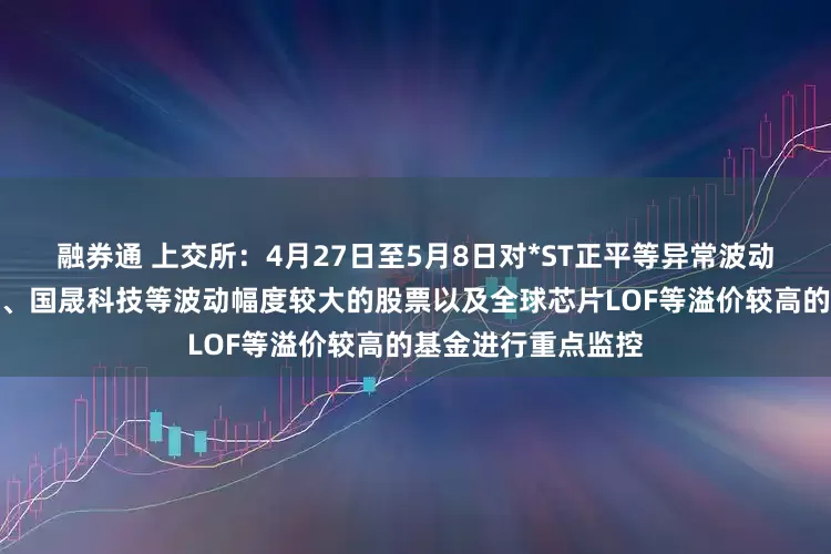融券通 上交所：4月27日至5月8日对*ST正平等异常波动退市风险警示股票、国晟科技等波动幅度较大的股票以及全球芯片LOF等溢价较高的基金进行重点监控